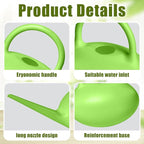 ZXJ Small Plastic Watering Can - 1/4 Gallon - for Home Plant Garden - Green