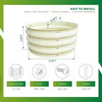 GARDMAX 2x2x1FT Galvanized Round Raised Garden Bed Kit, Metal Planter Boxes Outdoor with Easy Assembly, Large Garden Bed for Vegetables, Fruits, Flower, Herbs Milk White