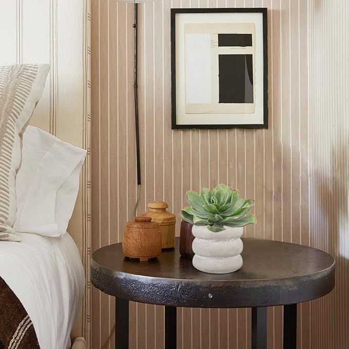 Hollyone Fake Plants Succulents Artificial Agave Succulent Plants Faux Aloe Potted Plant in White Glaze Ceramic Pot for Desk Modern Office Room Table Shelf Bathroom Garden Greenery Home Decor