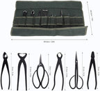 t Professional Bonsai, 6-Piece Set of Bonsai Pruning Tools + Bag Tool Kit 7 PCS Stainless Steel Bud Scissors Root Branching Wire Drawing Pliers Oblique Spherical Scissor Shear