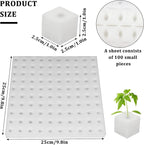 200 Pack Hydroponic Sponge Planting Tool Square Seedling Sponges Greenhouse Hydroponic Sponge Hydroponic Vegetable Planting Sponge for Small Bud Growth