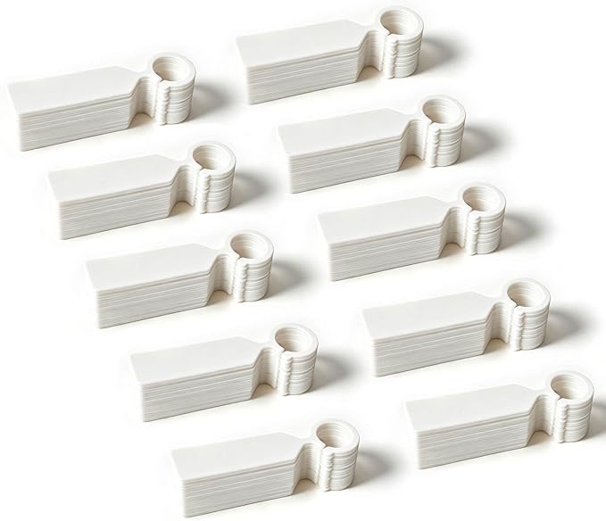 Plant Tags GVKES 200PCS, Thick Waterproof Plant Labels, Weather Resistant Tree Tags Garden Markers for Indoor Outdoor Gardening, Potted Plants, Vegetables, Greenhouse(White)