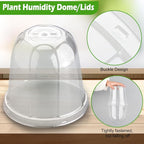RooTrimmer 6 Inch Clear Humidity Dome, 30 Pcs Adjustable Plant Pot Domes Compatible with 6" Nursery Pots, Reusable Transparent Grow Dome Cover for Seed Starter Pots Outdoor Gardening Plant Growth