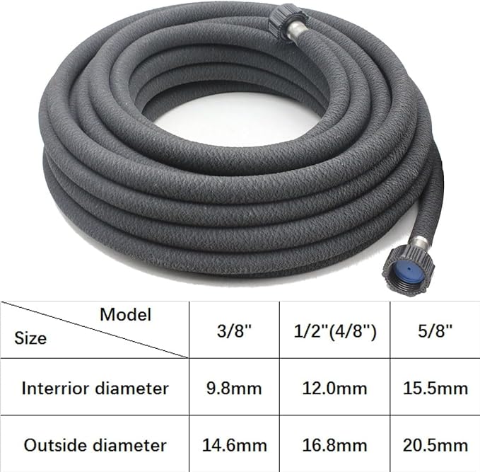 Taisia 5/8" Soaker Hose 75 ft Round Rubber Garden Water Hoses, Heavy Duty Drip Hose for Watering Irrigation, Water Seeper Soaker Hoses for Garden, Lawn and Plants