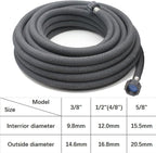 Taisia 5/8" Soaker Hose 75 ft Round Rubber Garden Water Hoses, Heavy Duty Drip Hose for Watering Irrigation, Water Seeper Soaker Hoses for Garden, Lawn and Plants