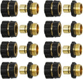 Twinkle Star 3/4 Inch Garden Hose Fitting Quick Connector Male and Female Set (8 Sets) with Extra Rubber Washers