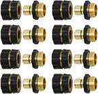 Twinkle Star 3/4 Inch Garden Hose Fitting Quick Connector Male and Female Set (8 Sets) with Extra Rubber Washers