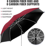 2 PACK Beach Umbrella with Clamp, 360 ° Adjustable Umbrellas for Chair, UPF50+ Umbrella for Beach Chair, Patio Chair, Wheelchair, Camping Chair, Golf Carts (Chair Not Included)