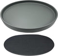 Yukfona Ceramic Plant Saucer Pot Tray 12 Inch, Planter Saucers 4 5 6 7 8 9 10 11 12 13 Inch for Indoors Outdoor, Durable Sturdy Flower Drainage drip Water Tray for Glazed Pots Base (12.7 Inch-Grey)