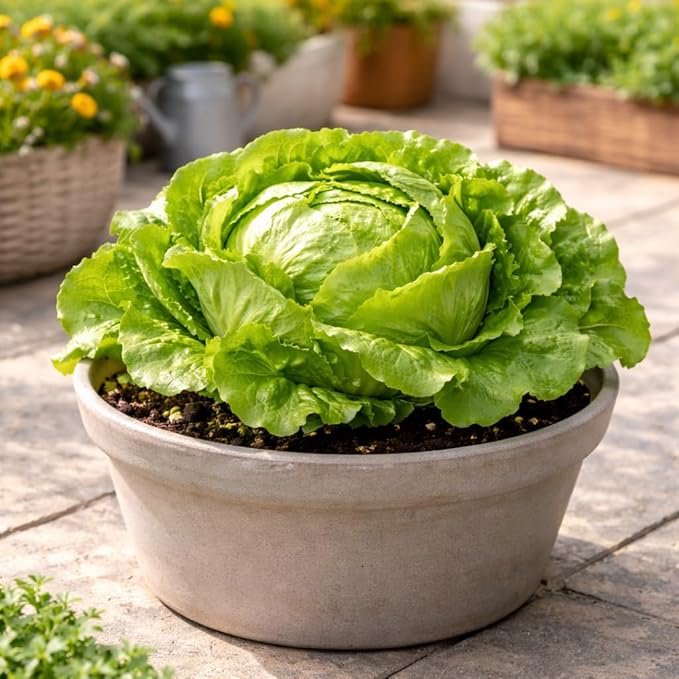 Buttercrunch Lettuce Seeds – Soft Butterhead Leaves, Compact Loose Heads for Home Gardens, Raised Beds & Containers
