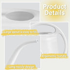 Plastic Watering Can - for Indoor and Outdoor Plant - 1 Gallon - White