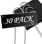 FORUP Metal Plant Labels, 30 Pack Garden Label Markers, Weatherproof Garden Stake Tags, Reusable Planting Gardening Markers, Black