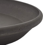 PSW Pot Collection AP30DC 12-inch Plastic/Stone/Wood Composite Plant Saucer Drip Tray – No Drainage Hole (Drillable), Indoor/Outer Water Tray, Dark Charcoal