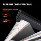 Spider Farmer Grow Tent Kit with GGS AC10 Power Strip 4x4x6.6ft Complete G5000 Bar Style LED Grow Light Full Spectrum 48"x48"x80" Indoor Grow Tent 6" Inline Fan Carbon Filter Ventilation System