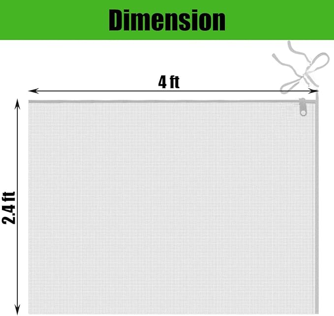 Gardtree 3PCS 2.4 x 4 FT Small Garden Plant Netting Covers with Double Zipper & Drawstring – Potted Plant Mesh Cover for Strawberries, Herbs & Flowers – Reusable Anti-Squirrel Barrier