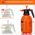 2L/0.5Gal Handheld Pressure Sprayer, Portable Pump Watering Can with Adjustable Nozzle, Garden Sprayer for Indoor Plants, Outdoor Lawn, Gardening Tools for Watering, Mist Spraying, Weed Control