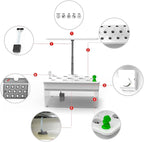 Hydroponics Growing System, 12 Pods Indoor Herb Garden with LED Grow Light, with Aquaponic Fish Tank,with Auto Timer,for Home Kitchen,Height Adjustable