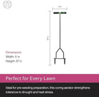 Yard Butler Manual Lawn Coring Aerator, ID-6C - Lawn Care Tool for Aerating - Long-Handled - Power-Coated Steel Construction - Comfortable Cushioned Handles Garden Tool - Easy to Use