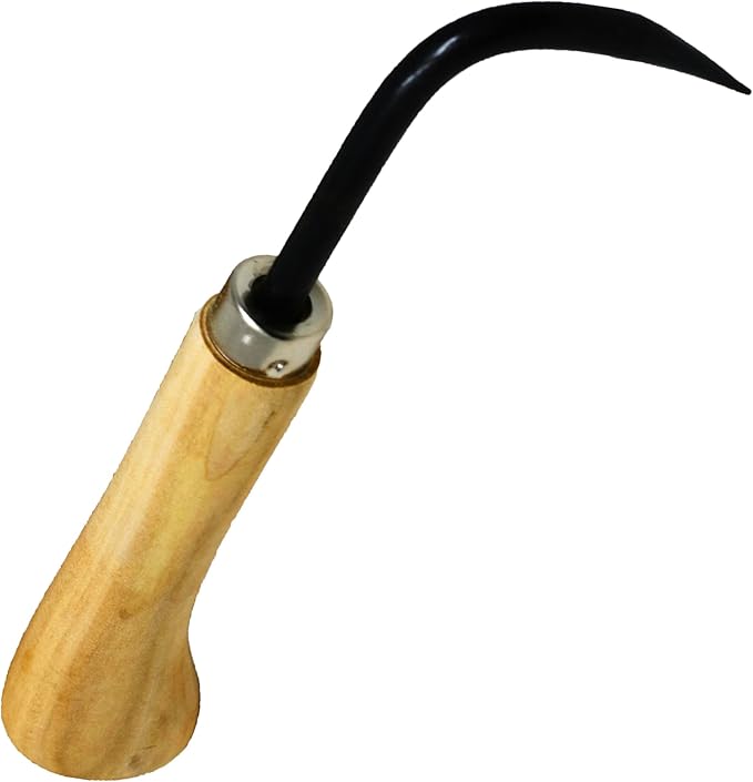 KAKURI Root Hook Japanese Gardening Tool for Loosing Soil 8.2", Root Pick Repotting Tool for Bonsai and Gardening, Japanese Hand Forged Carbon Steel, Made in Japan
