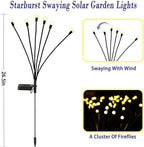 ZFNN Solar Garden Lights Outdoor, 10 Pack 60 LED Solar Firefly Lights, Swaying Waterproof Garden Decor for Yard Patio Pathway Lawn Gardening Gifts