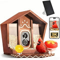 Smart Bird Feeder with Camera Solar Powered AI Identification 10,000+ Bird 2K UHD Video Live Instant Arrival Alerts and Real-Time Motion Detection Weatherproof Bamboo for Outdoor Birds Lovers