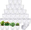 Ziliny 30 Pcs 3 Inch Self Watering Pots Self Watering Planters for Indoor Planters Plastic Garden Flower Pots with Level Indicator Vents for Herbs