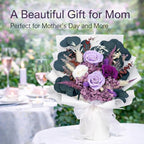 Bonsion Preserved Flowers for Delivery, Purple Rose Bouquet Gift for Women and Mom, Long Lasting Floral Arrangement for Birthday & Anniversary