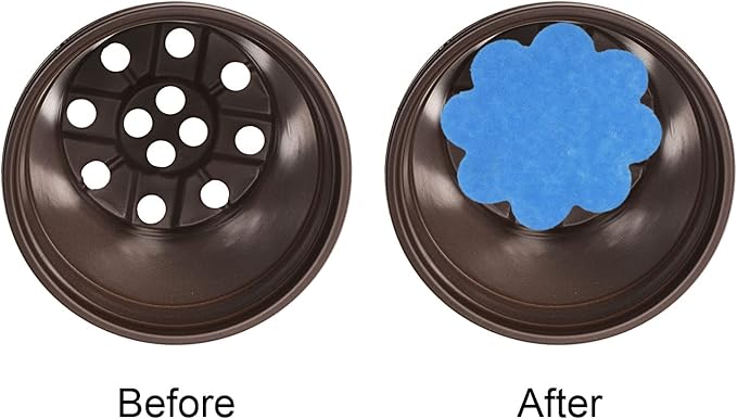 PATIKIL 2 Inch Plant Pot Hole Pad, 30 Pack Non-Woven Fabric Flower Shape Bonsai Bottom Soil Mat, Blue