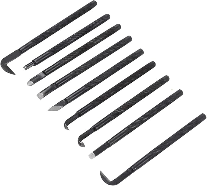 Jiawu Bonsai Cutting Tool 9Piece Bonsai Tool Set Nonslip Antideformation Handle for Shaping Rossing Pruning