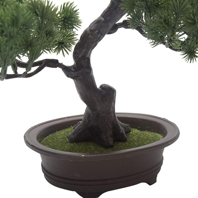 Artificial Bonsai Pine Tree, Plastic Simulation Potted Plant DIY Decorative Bonsai, Desk Display Fake Tree Pot Ornaments Home Office Bedroom Living Room Farmhouse Decorations(Style 3)