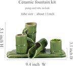 Ceramic Accents Water Fountain & Pump Kit – 9.5 inch DIY Indoor/Outdoor Garden Water Feature kit - Fits 10-15 inch Bowl (not Included) (Small Size 9.5in L)