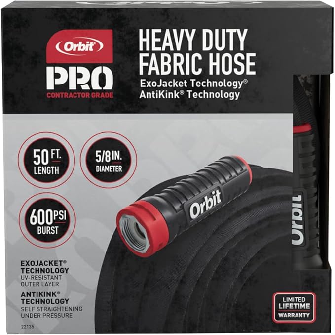Orbit Pro ExoJacket Heavy Duty Water Hose (50-Foot x 5/8-Inch)