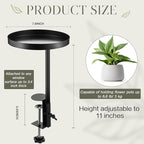 Teenyyou 1 Pcs Window Sill Plant Shelf 7.9''D x 14.2''H Adjustable Window Shelf Windowsill Clamp Tray for Indoor Plants Metal Windowsill Extension Tray Planter Floating Shelves for Indoor Outdoor