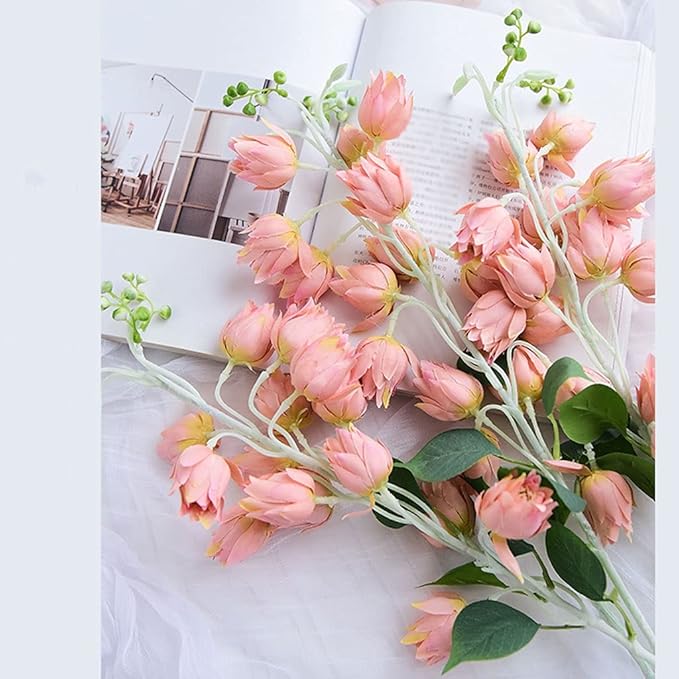 Fake Flowers Phoenix Orchid Artificial Flowers Fake Flowers Dining Flower Arrangement Decoration Living Room Bedroom Simulation Flower Dry Furnishings Flowers for Decoration (Color : 1) (1)