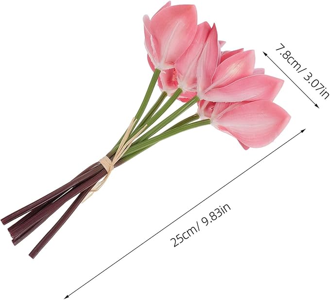 12pcs Faux Orchid Stems Bouquet, Simulation Cymbidium Flowers, Plastic Artificial Orchids for Living Room Vase Filler, Home Décor and DIY Crafts