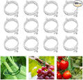 100pcs Plant Support Clips for Climbing Plants, Reusable Plastic Trellis Clips for Tomato, Grape Vine, Vegetables, Garden Fixing Clips (100, White)