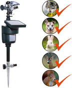 Outdoor Repellent for Yard Motion Activated with Solar Panel Water Spray Garden Sprinkler Irrigation System