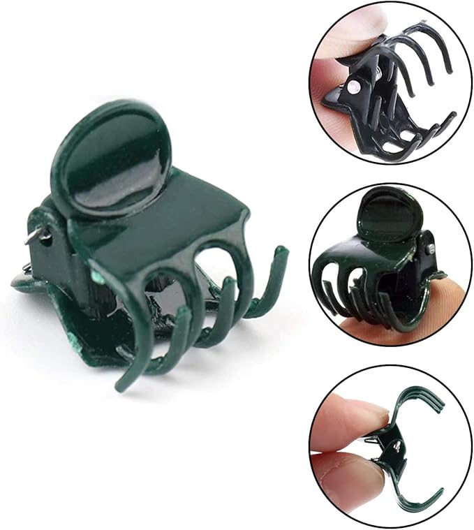 100 Pcs Plastic Plant Support Clips Trellis Clips Garden Clips Tomato Clips for Climbing Plants, Vegetables Plants Climbing Plants Grape Vine to Grow Upright and Healthier