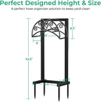 TomCare Garden Hose Holder Heavy Duty Water Hose Holder Holds 160 FT Hoses 4 Spikes Hose Reel Freestanding Hose Hanger Sturdy Hose Storage Stand for Outside Yard Lawn