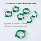 100Pcs Plant Support Clips - Plastic Stem Clips for Climbing Plants, Tomato Vines, Grape Vegetables, Secure & Reusable Garden Clips (Green)