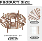 2Pack Plant Pot Grid, Cuttable Flower Pot Soil Cover Protectors with Deep Stakes, Dogs, Cats Digging Stopper, Plant Grid Pot Cover, 19cm/7.5in Diameter