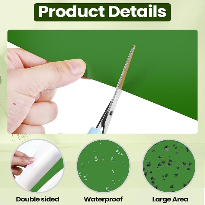 Qualirey 150 Pcs 6 x 8 Inch Sticky Traps for Plant Double Sided Sticky Trap for Gnats with Twist Ties Fly Traps for Fruit Insect Fungus Bugs Indoor Outdoor (Green)