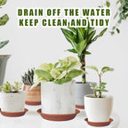 7.5 inch (5.9" at Base) Plastic Plant Saucer Pack of 6, Durable Thick Sturdy Plant Drip Trays for Indoors, Planter Saucers Flower Pot Tray Dish Plate for Outdoor