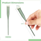 100 Pcs Floral Water Tubes, 6 Inch Green Floral Tubes with Rubber Caps, Plastic Fresh Flower Water Tubes Flower Arrangements Supplies for Bouquet Stem Supplies