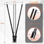 AugFir Steel Post Hole Digger, Durable Hole Digger with Metal Handle, Posthole Digger for Digging Fence or Post, Mailbox, Gardening and Planting