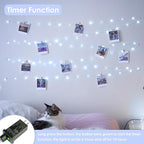 66Ft 200LED Fairy Lights Plug in with Remote, Waterproof String Lights Outdoor & Indoor 8 Modes with Timer, LED Twinkle Lights for Girl's Room Garden Patio Halloween Christmas Decorations (Cool White)