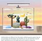 2Pcs Reptile Cactus Plants Terrarium Decoration Faux Reptile Terrarium Cactus Plant Landscape Decoration for Turtle Lizard