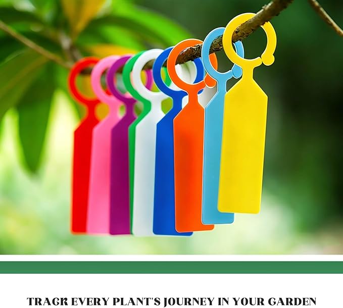 Plant Labels 200 PCS, Thick Waterproof Tree Tags, Weather Resistant Garden Markers & Nursery Tags for Indoor Outdoor Gardening, Potted Plants, Flowers, Vegetables, Trees, Greenhouse Use(Cyan)
