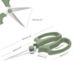 Housolution Flower Scissors, Strong Floral Shears, Premium Steel Pointed Garden Pruning Shears Floral Fruits Leaf Scissors Hand Pruner Snip Trimming Tool for Gardening Flower Arrangement,Avocado Green