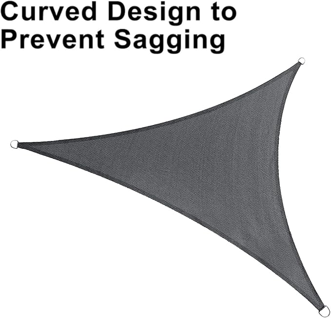 LOVE STORY Custom Size 12'x18'x21.6' Dark Grey Sun Shade Sail Right Triangle Sunshade Fabric Awning Canopy for Patio Backyard Carport Pergola (Customized)